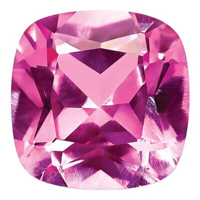 Created Sapphire Pink 8mm Square Cush Gemstone CS-0800-CUF-PK, MPN: CS-0800-CUF-PK, 883957999364