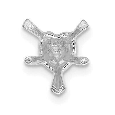 Heart Tapered 5-Prong V-End with Pad 4.75ct. Setting 14k White WG269-15, MPN: WG269-15,