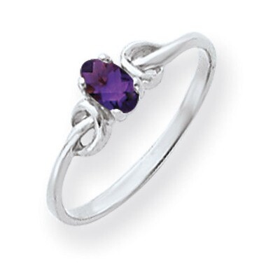 Amethyst Ring 14k white Gold 5x3mm Oval Y4651AM, MPN: Y4651AM, 883957563503