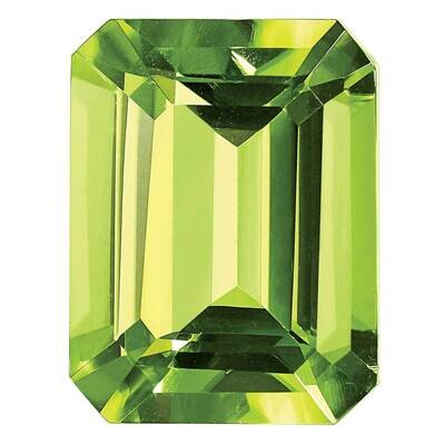 Peridot 5x3mm Emerald Cut AA Quality PE-0503-OCE-AA, MPN: PE-OCE-AA,