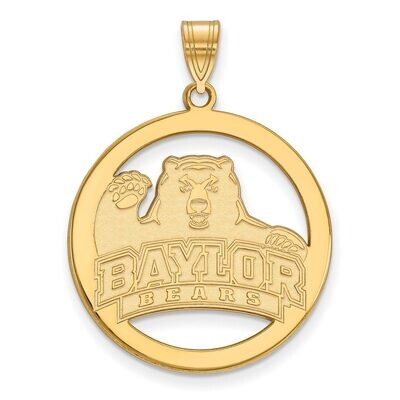Baylor University L Pendant in Circle Gold-plated Silver GP019BU, MPN: GP019BU, 886774923437