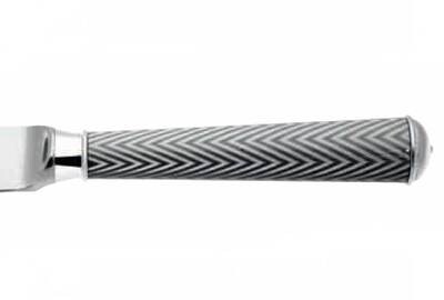 Ercuis Zigzag Brown Soup Ladle 10.75 Inch Silver Plated F600557-40, MPN: F600557-40, 3660656860754