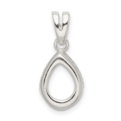 Pear 5 x 3mm Loose Bail Pendant Setting Sterling Silver SS3266, MPN: SS3266,
