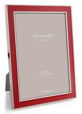 Addison Ross Red Enamel Picture Frame 4 x 6 Inch Silver-plated FR1026, MPN: FR1026, UPC/EAN: 502404…