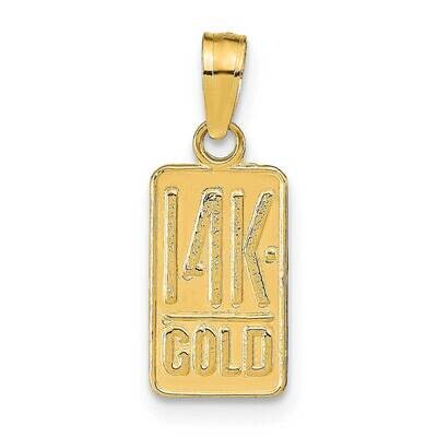 Gold Pendant 14k Gold K9753, MPN: K9753, 196904088920