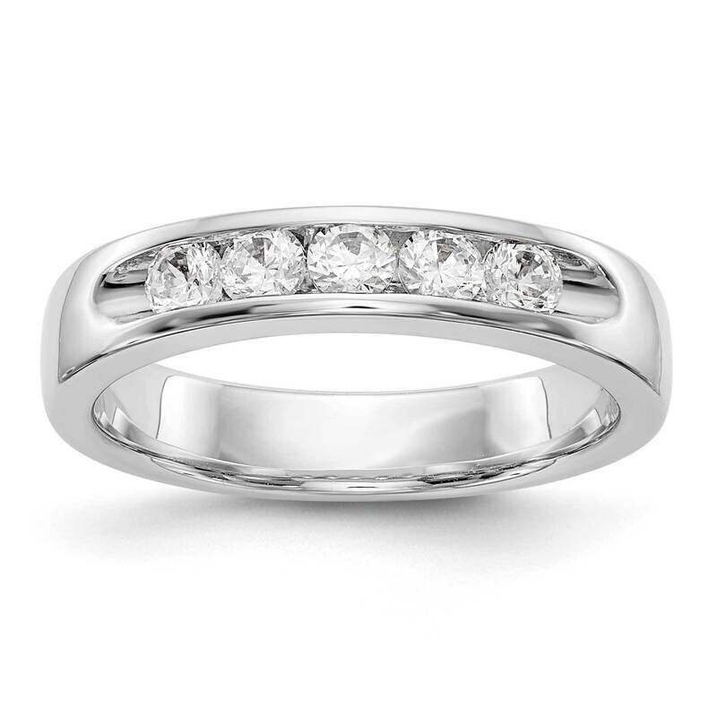 5-Stone Diamond Channel Band 14k White Gold RM3280B-047-WAA, MPN: RM3280B-047-WAA,