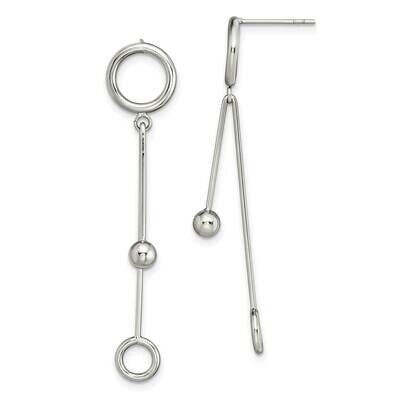 Post Dangle Earrings Stainless Steel Polished SRE1549, MPN: SRE1549, 191101866319
