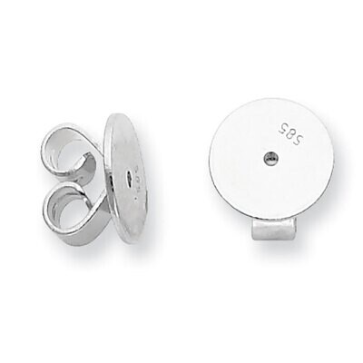 Heart Leg Ultra Heavy Friction Earring Nut 14k White Gold WG2719, MPN: WG2719,