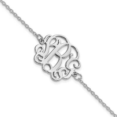 Monogram Bracelet 7 Inch 14k White Gold Polished XNA1265W, MPN: XNA1265W,