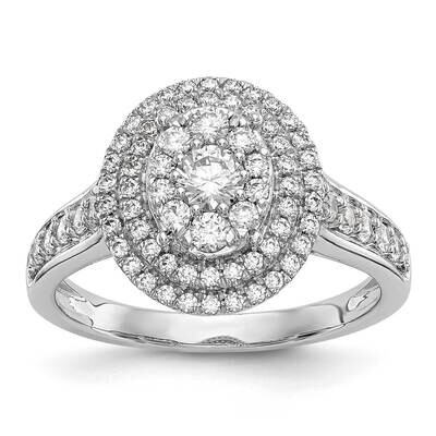 Diamond Cluster Wedding Band 14k White Gold RM2363E-090-WAA, MPN: RM2363E-090-WAA,