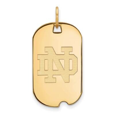 University of Notre Dame Small Dog Tag Pendant 10k Yellow Gold 1Y026UND, MPN: 1Y026UND, 191101130762