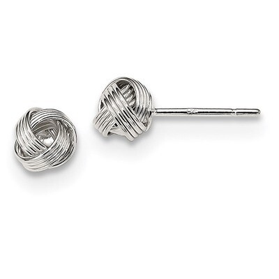 Love Knot Post Earrings Sterling Silver Polished QE13415, MPN: QE13415, 191101235061