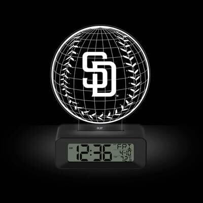 Game Time San Diego Padres LED 3D Illusion Alarm Clock GM25316-SD, MPN: GM25316-SD, 81006814084