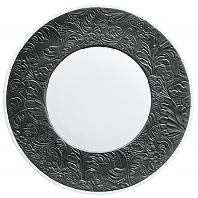Raynaud Italian Renaissance Flat Plate With Engraved Rim Black Mat 0819-46-113024, MPN: 0819-46-113…