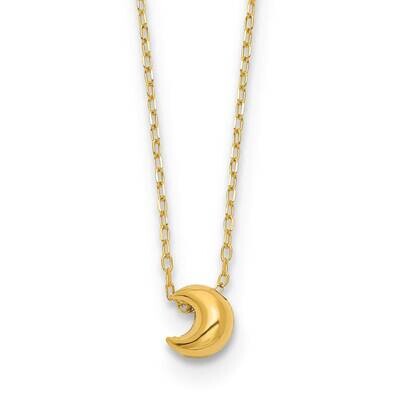 Puffed Moon 16.5 Inch Necklace 14k Gold Polished SF2899-16.5, MPN: SF2899-16.5, 883957931562