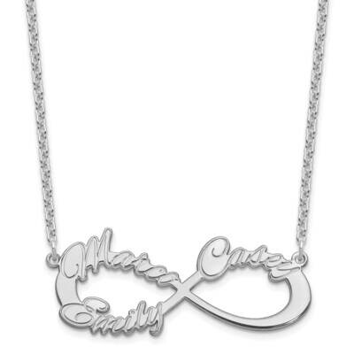3 Name Infinity Necklace Sterling Silver Rhodium-plated XNA1192SS, MPN: XNA1192SS,