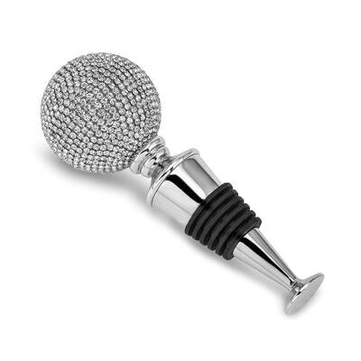 Nickel-Plated Decorated Wine Stopper Crystal JCG109, MPN: JCG109,