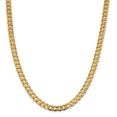 7.5mm Open Concave Curb Chain 26 Inch 14k Gold LCR200-26, MPN: LCR200-26, 883957173061