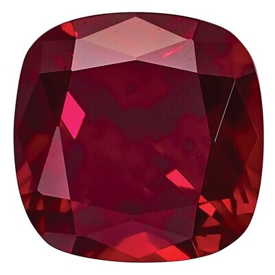 Created Ruby 6mm Square Cush Gemstone CR-0600-CUF, MPN: CR-0600-CUF,