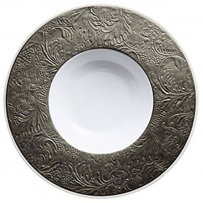 Raynaud Italian Renaissance Deep Plate With Engraved Rim Platinum 0824-46-250027, MPN: 0824-46-2500…
