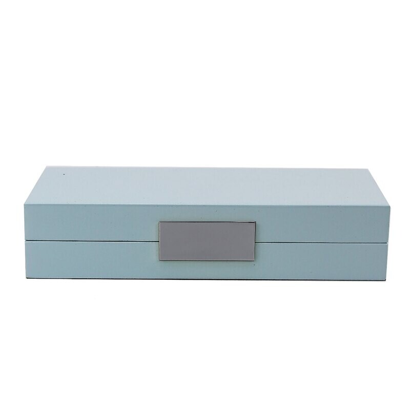 Addison Ross London Light Blue Lacquer Box With Gold 4 x 9 Inch Lacquer ...