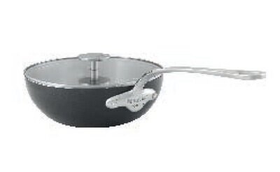 Mauviel M&#39;Stone 3 Curved Splayed Saute Pan withglass Lid 20cm 861271