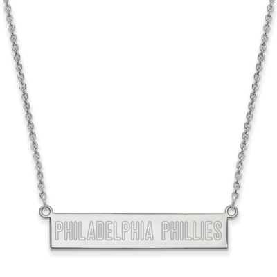 MLB Philadelphia Phillies Small Bar Necklace Sterling Silver Rhodium-plated SS025PHI-18, MPN: SS025…