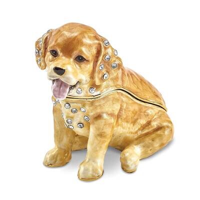 Sassy Golden Retriever Pup Trinket Box Bejeweled BJ4065, MPN: BJ4065, 191101909481