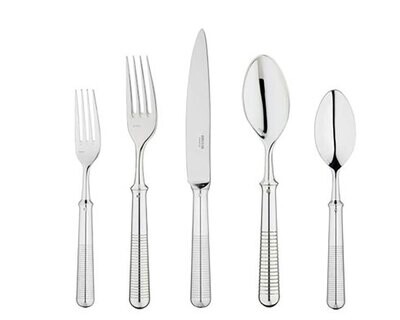 Ercuis Transat 5 Piece Place Setting with Anti-Tarnish Bag Silver Plated F650820-DF, MPN: F650820-D…