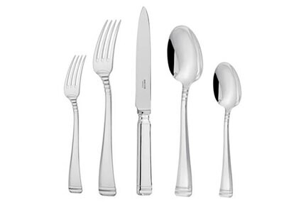 Ercuis Nil 5 Piece Place Setting with Anti-Tarnish Bag Silver Plated F650640-DF, MPN: F650640-DF, 3…