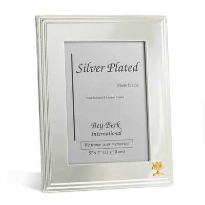 Silver-plated 5 x 7 Inch Picture Picture Frame with Legal Emblem and Easel Back GM21470, MPN: GM214…