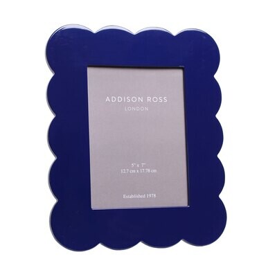Addison Ross Navy Scalloped Lacquer Photo Frame 5 x 7 Inch Lacquer FR11002, MPN: FR11002, UPC/EAN: …