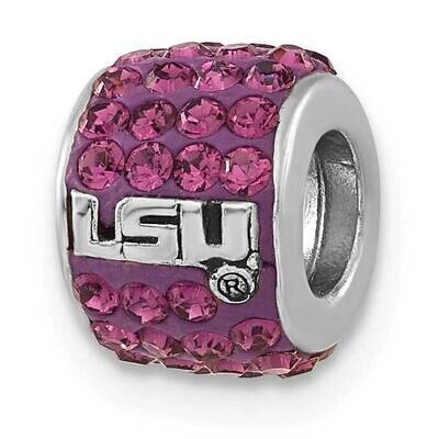 Collegiate Louisiana State University Purple Crystal Bead Sterling Silver LSU070CHM-SS, MPN: LSU070…