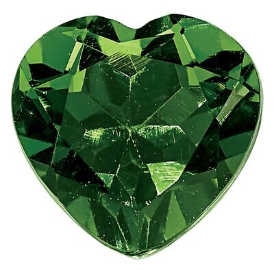 Green Tourmaline 5mm Heart Faceted AA Quality Gemstone GT-0500-HTF-AA, MPN: GT-0500-HTF-AA,