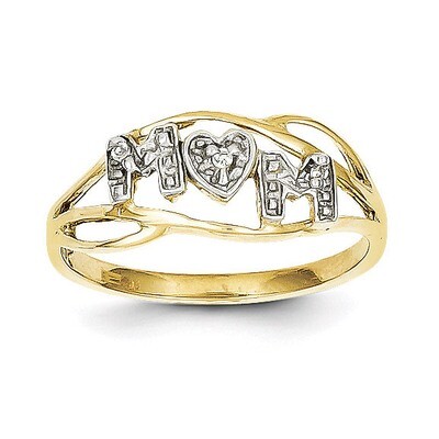 Mom Ring 10K Gold &amp; Rhodium 10C1221, MPN: 10C1221, 886774020846