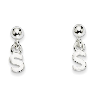 S Dangle Post Earrings Sterling Silver Polished QE6885S, MPN: QE6885S, 883957540085