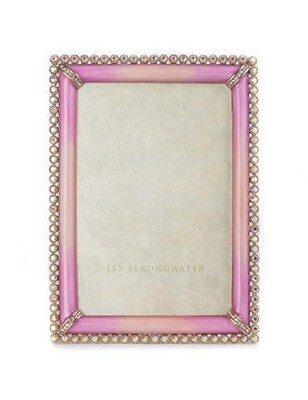 Jay Strongwater Lorraine Rose Stone Edge 4 x 6 Inch Picture Frame, MPN: SPF5510-258,