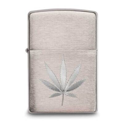 Zippo Brushed Chrome Leaf Design Lighter GM25762, MPN: GM25762, 191693019315