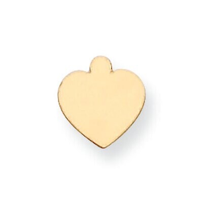 Heart Shape with Eyelet Stamping 14k Yellow Gold YG1228, MPN: YG1228,