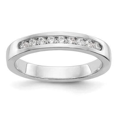 9-Stone Diamond Channel Band 14k White Gold RM3312B-025-WAA, MPN: RM3312B-025-WAA,