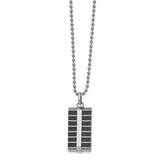 22 Inch Polished Black Ip-Plated Laser Cut Rectangle Necklace Stainless Steel SRN2594-22 by Chisel,…