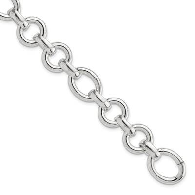 Fancy Link Bracelet Sterling Silver Polished QG5826-8, MPN: QG5826-8,