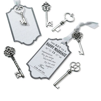 Lillian Rose Set of 24 Silver-tone Keys &amp; Key to Marriage Tags GM20282, MPN: GM20282, 710309401711