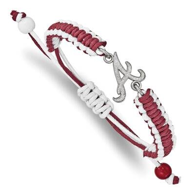 MLB Atlanta Braves Adjustable Cord Bracelet Stainless Steel ST514BRA, MPN: ST514BRA, 634401015679