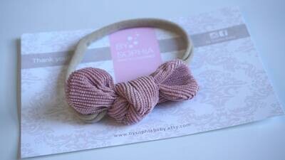 Dusty Pink Bowknot Headband pink Bow Baby Bow Headband cotton Bow Baby Hair Bow, MPN: CHIbow-448, 7…