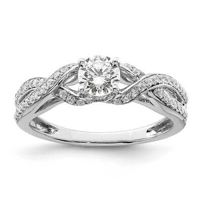 Si1/Si2, G H I, Twist Design Complete Eng Ring 14k White Gold Lab Grown Diamond RM5970E-045-CWLG, M…