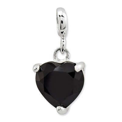 Black Diamond Heart Enhancer Sterling Silver QN138, MPN: QN138, 191101279102