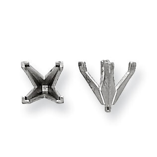 Princess 4-Prong V-End with Peg Head .37ct. Setting Platinum PL172-2, MPN: PL172-2,