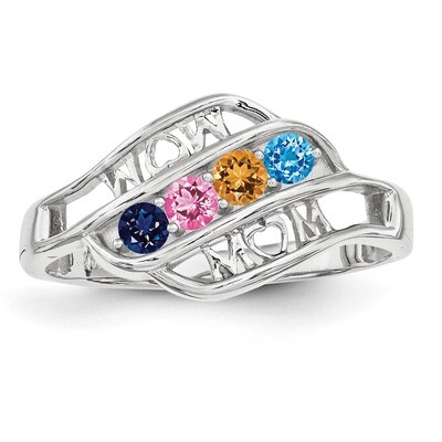 14K White Gold Genuine Ring Family &amp; Mother XMR66/4WGY, MPN: XMR66_4W, 191101539671