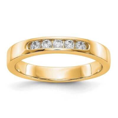 Diamond Vs/Si, D E F, 5-Stone Channel Band 14k Yellow Gold True Origin Lab Grown RM3276B-020-YLD, M…